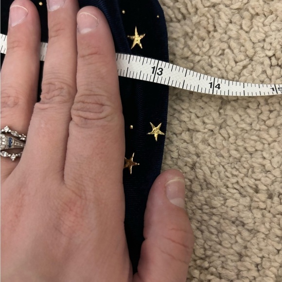 Navy Blue Dress with Gold Stars - Picture 4 of 8